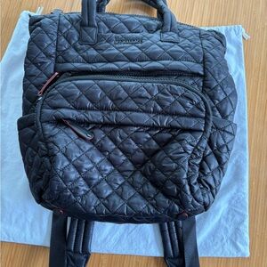 MZ Wallace Black Quilted Utility Backpack
